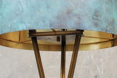 Croisette Brass Floor Lamp, Signed by Stefan Leo
