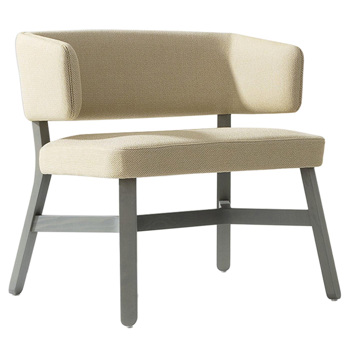 Croissant 572 Beige Lounge Chair by Emilio Nanni For Sale