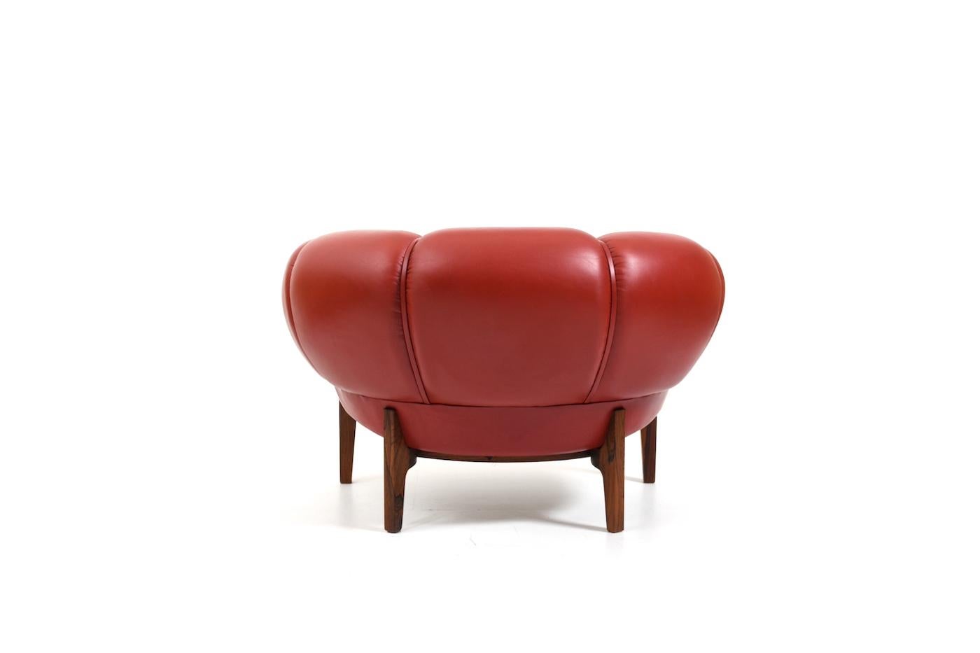 Croissant“ Easychair by Illum Wikkelsø for Holger Christiansen, 1950s For Sale 3