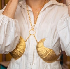 Croissant Harness in 22k Gold Plated Bronze by SOPHIE SIMONE DESIGNS