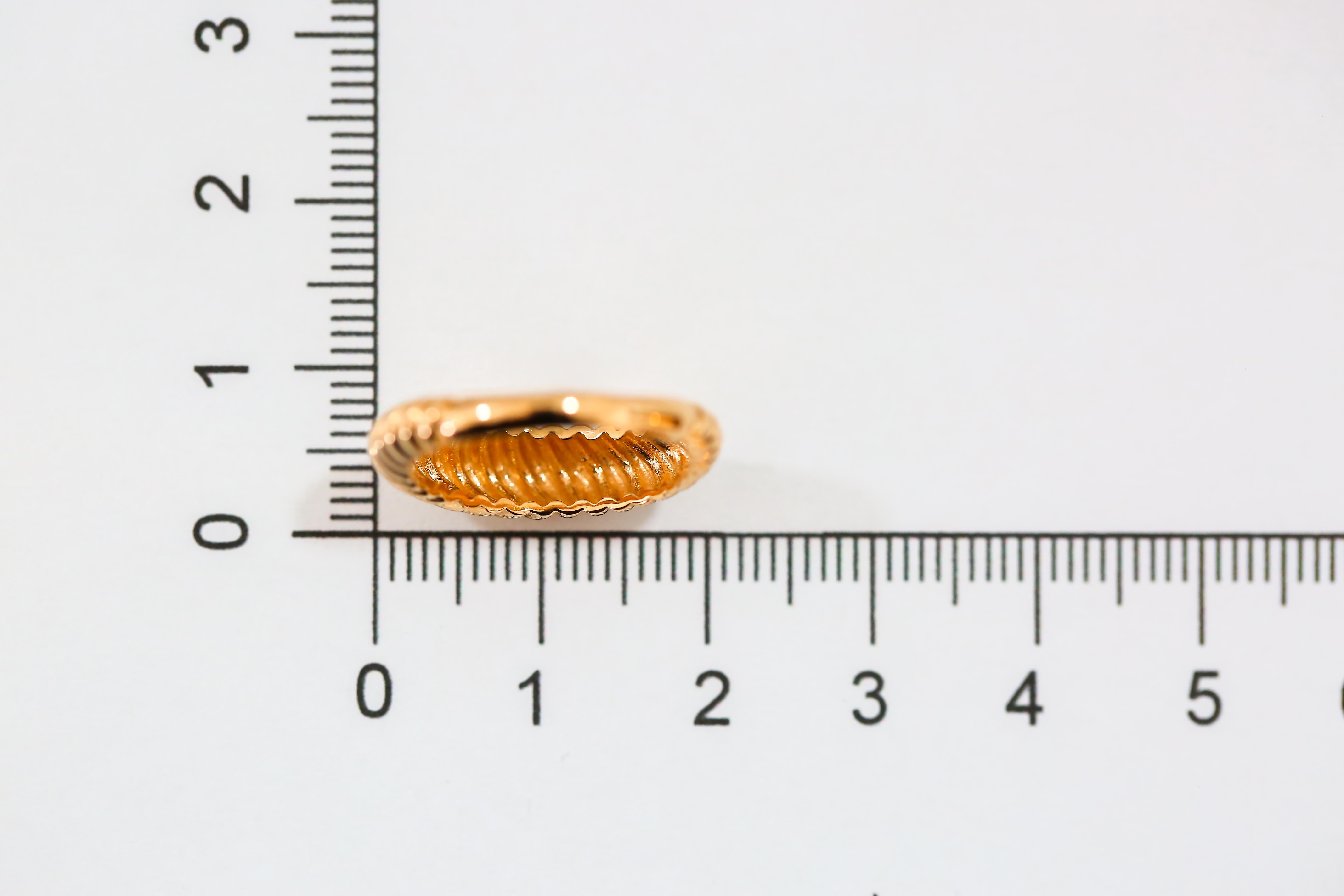 For Sale:  Croissant Ring, Dome Croissant Ring, 14K Gold Croissant Ring 10