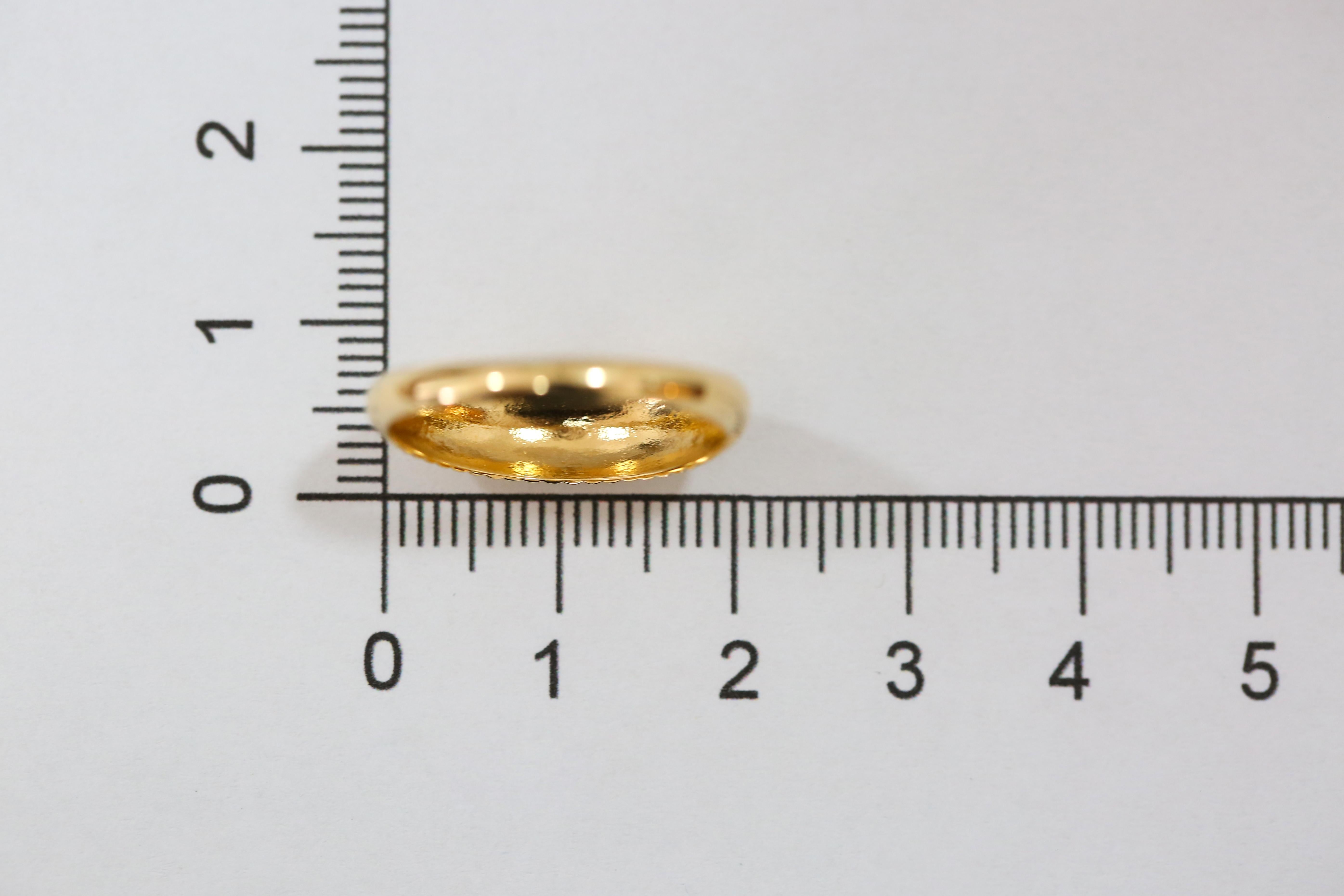 Croissant Ring, Kuppel Croissant Ring, 14K Gold Croissant Ring () 9