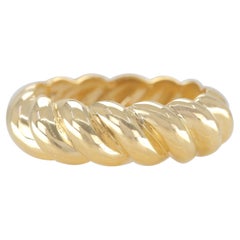 Croissant Ring, Vollkuppel-Croissant-Ring, 14K Gold Croissant-Ring