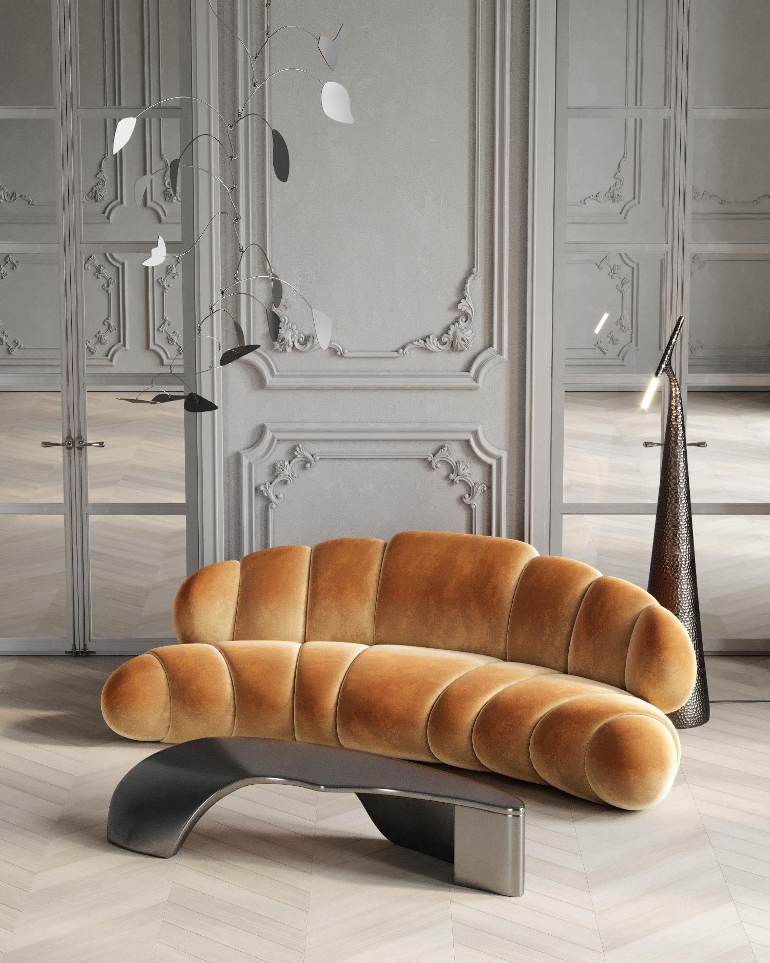 Contemporary Croissant Sofa For Sale