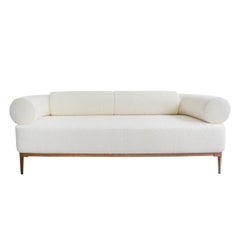Croissant Sofa, Upholstery in Fabric, Ash/Beech Feet with Stained Finish