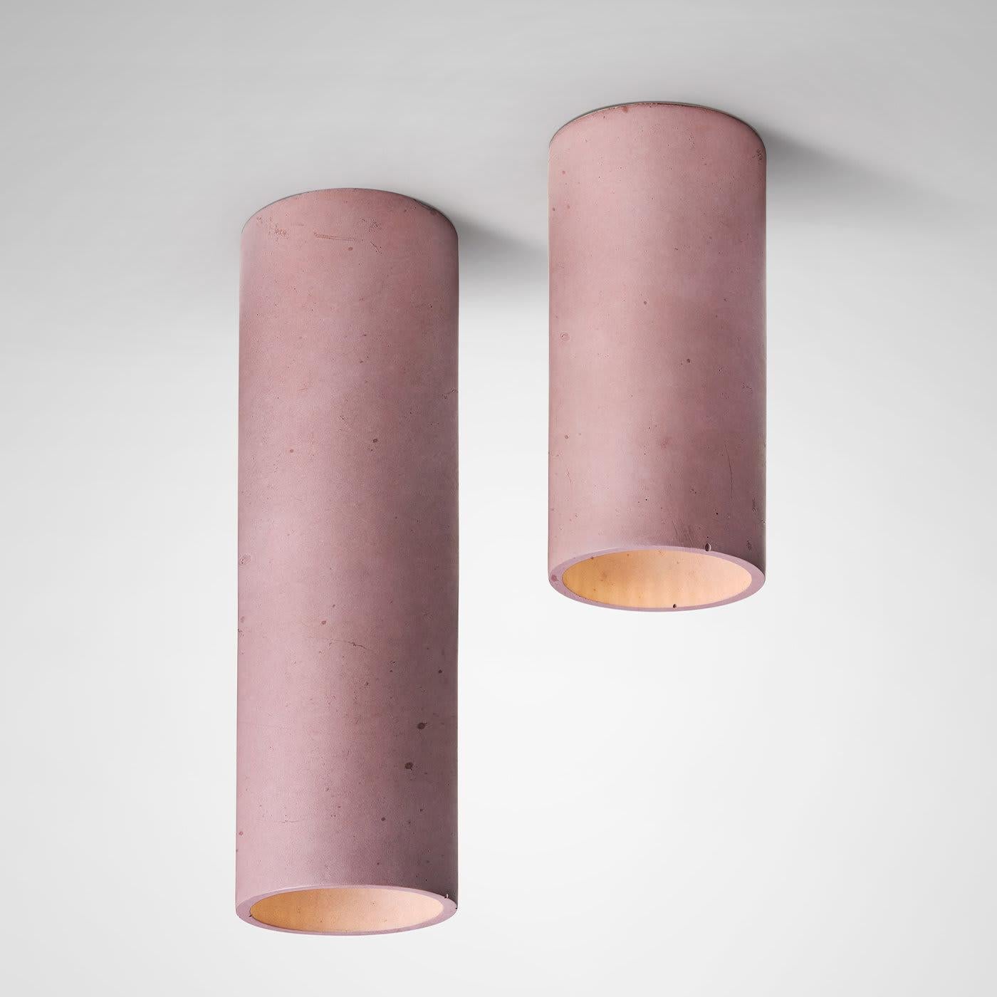Cromia Large Burgundy Ceiling Lamp Cemento en venta