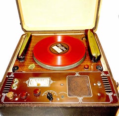 Cromwell Phonograph and Record Cutting Lathe circa 1938, Cosmetics Restored