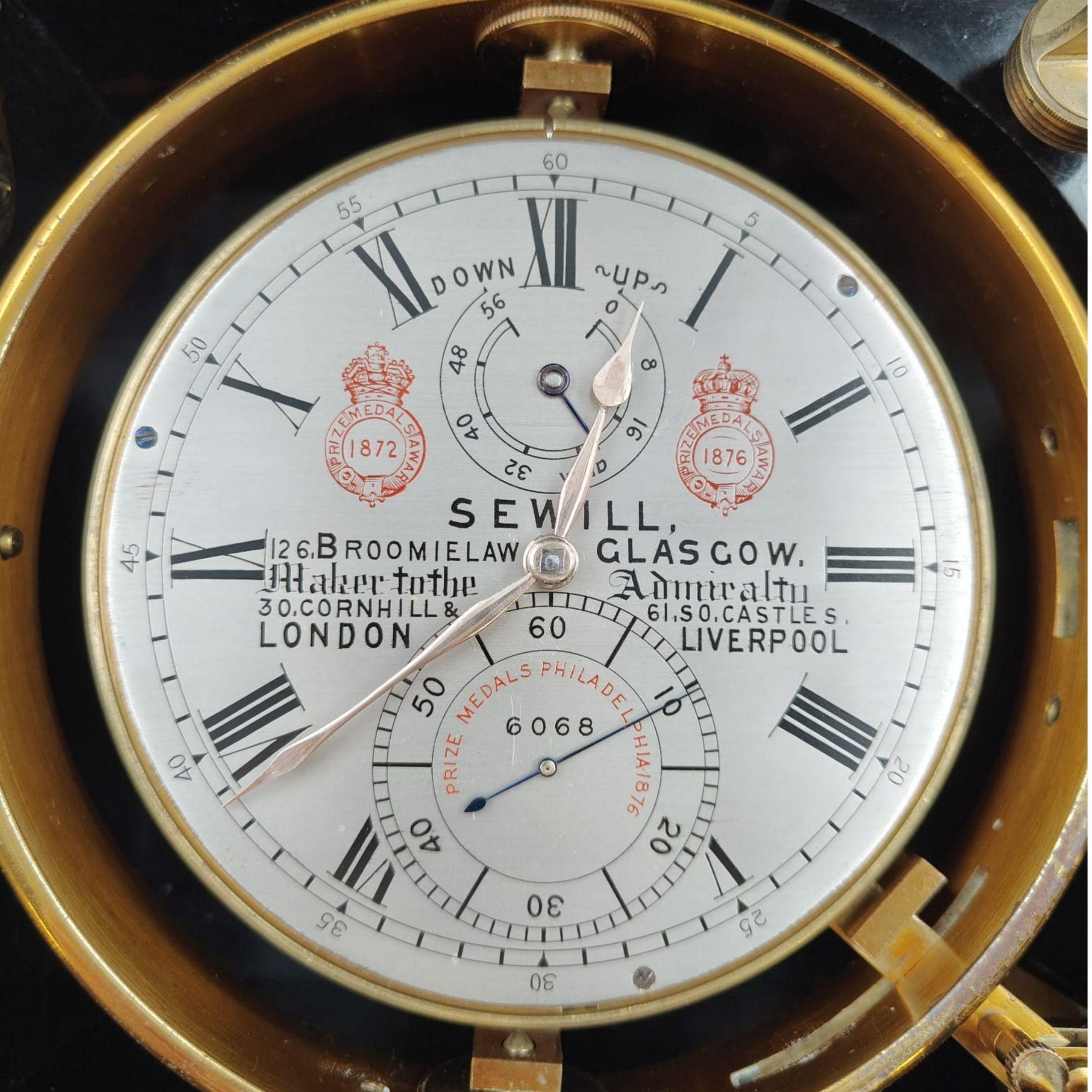 English Cronometro da marina, SEWILL, Inghilterra fine XIX secolo en vente