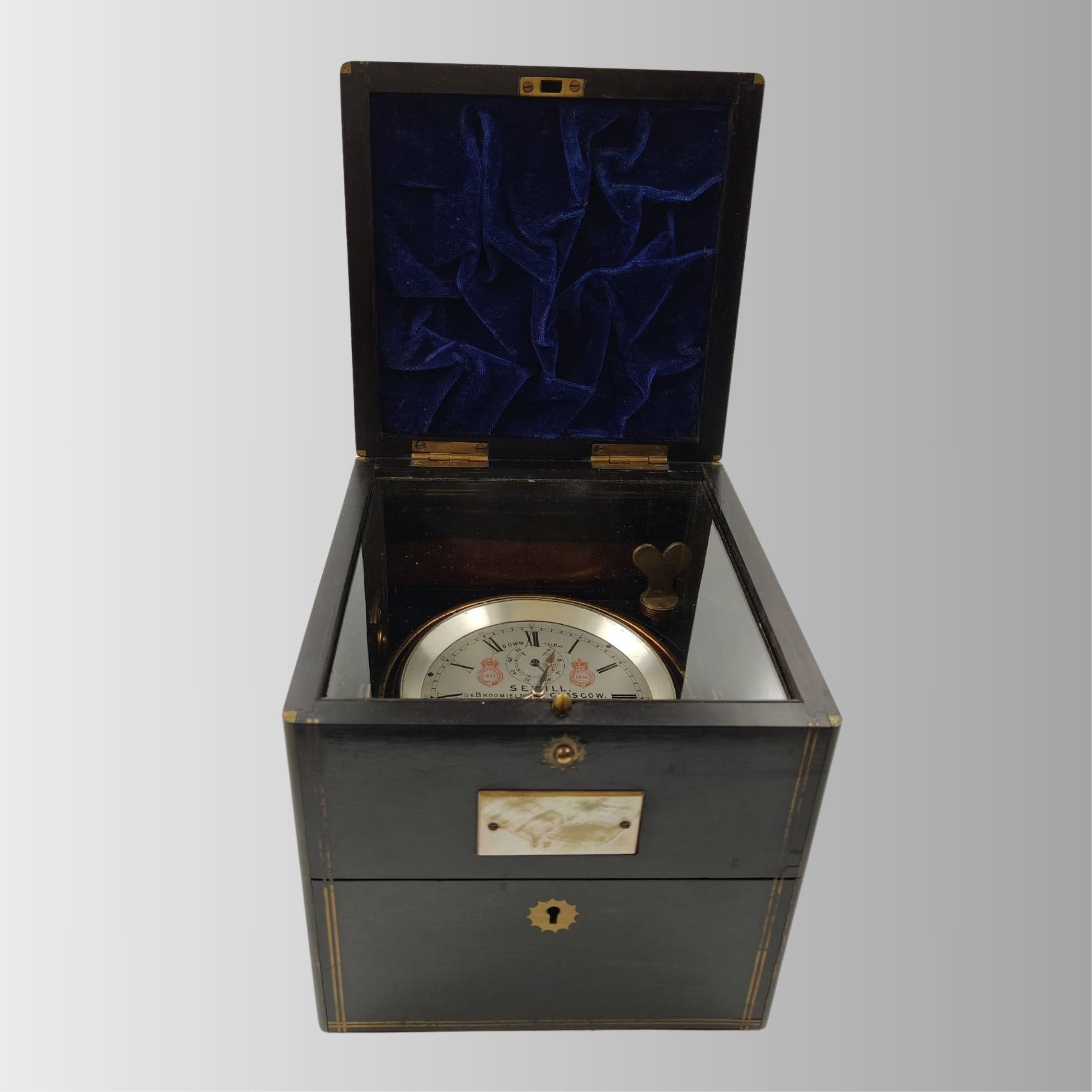 19th Century Cronometro da marina, SEWILL, Inghilterra fine XIX secolo en vente