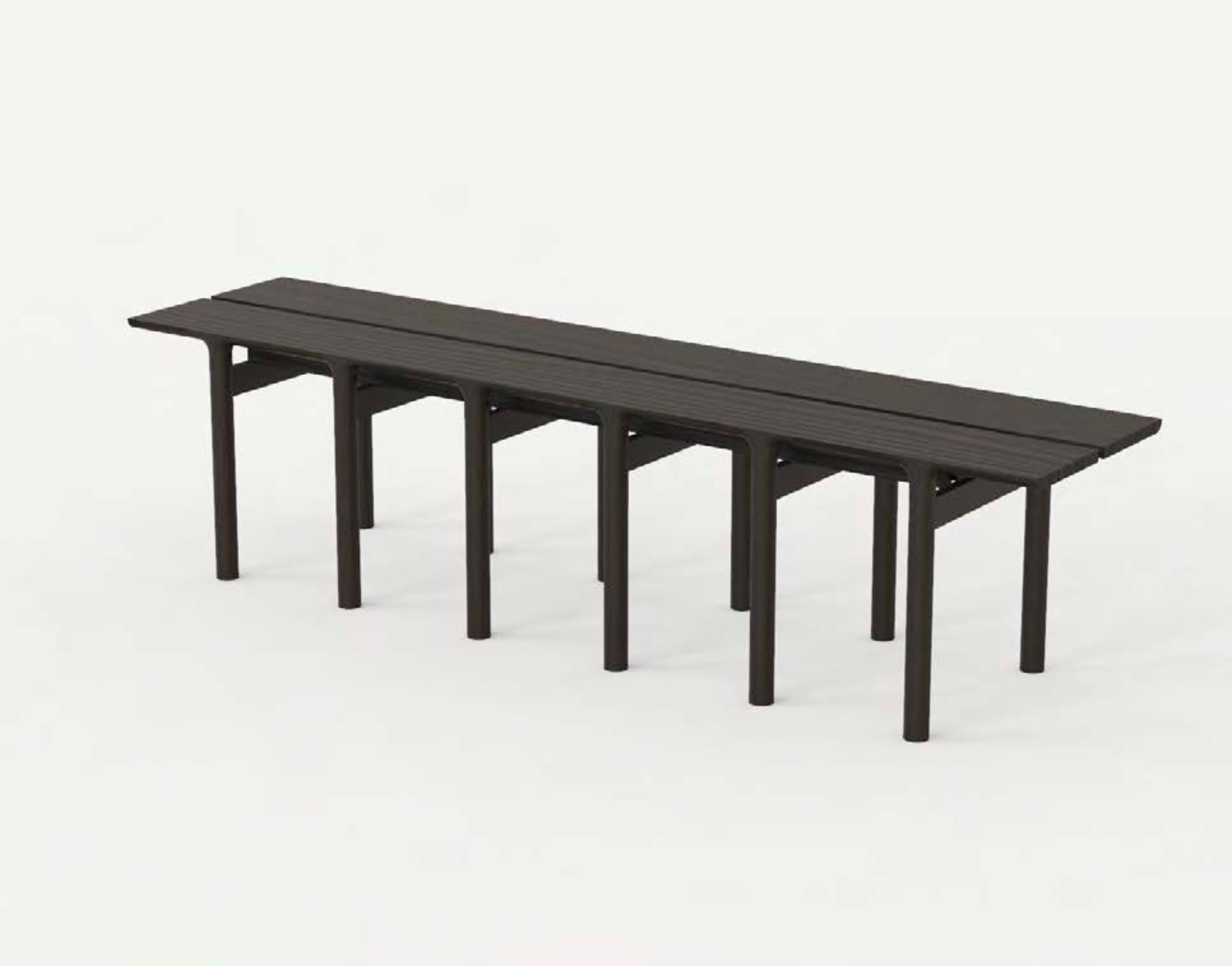 Cronos bench by Sebastián Ángeles
Dimensions: W 180 x D 42 x H 45 cm
Materials: Oak

Sebastián Angeles is an Industrial Designer originally from Mexico City who graduated from the Anáhuac Mexico University in 2017, but his career began years