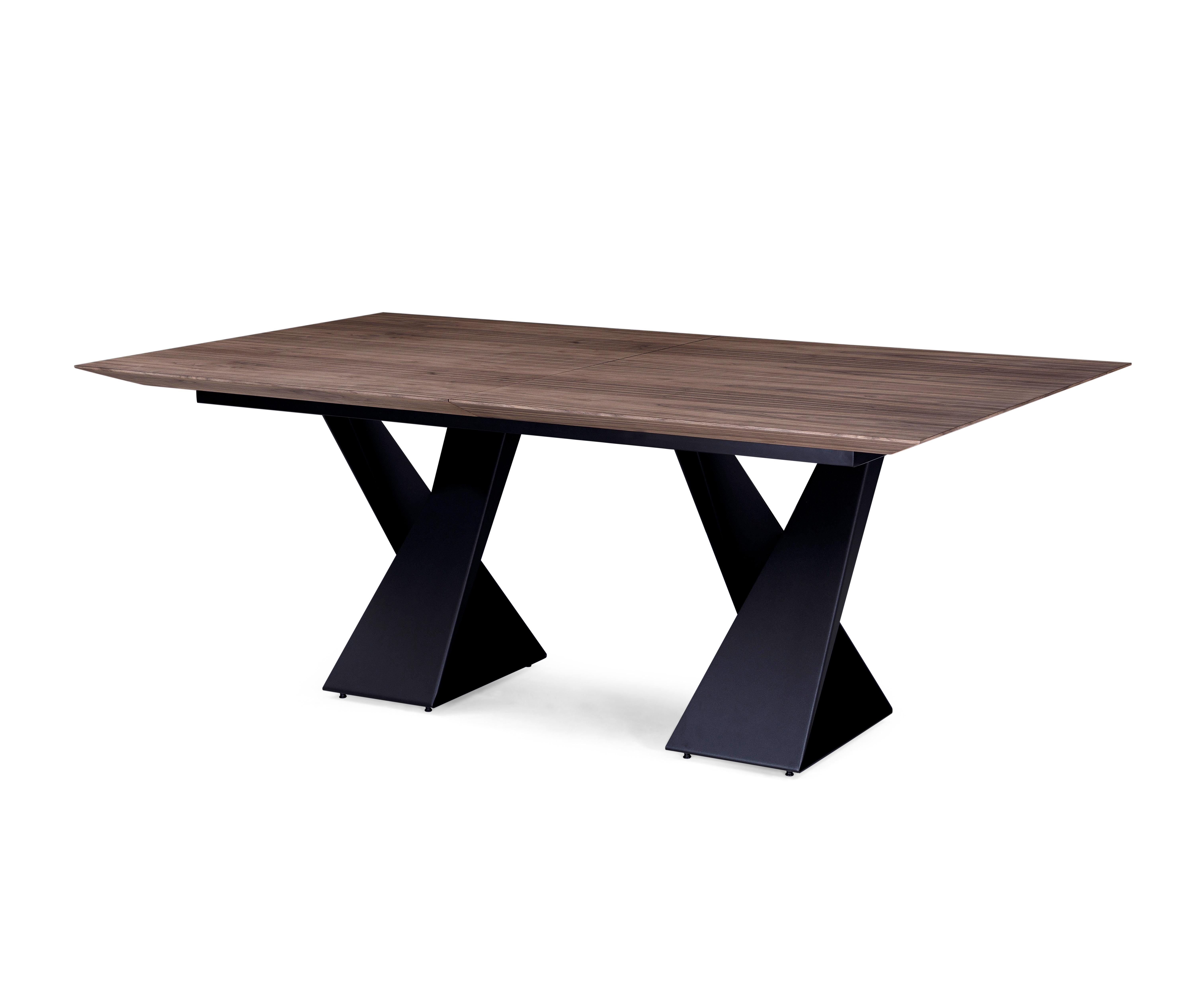 Uultis design team has manufactured the Cronos dining table in a walnut finish top with metal folding feet, perfect for your dreamed dining space. As remarkable and imposing as the God it is named after, the Cronos dining table has a contemporary