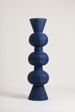 Lampada a stelo Cronos in rattan naturale di Heaps & Woods