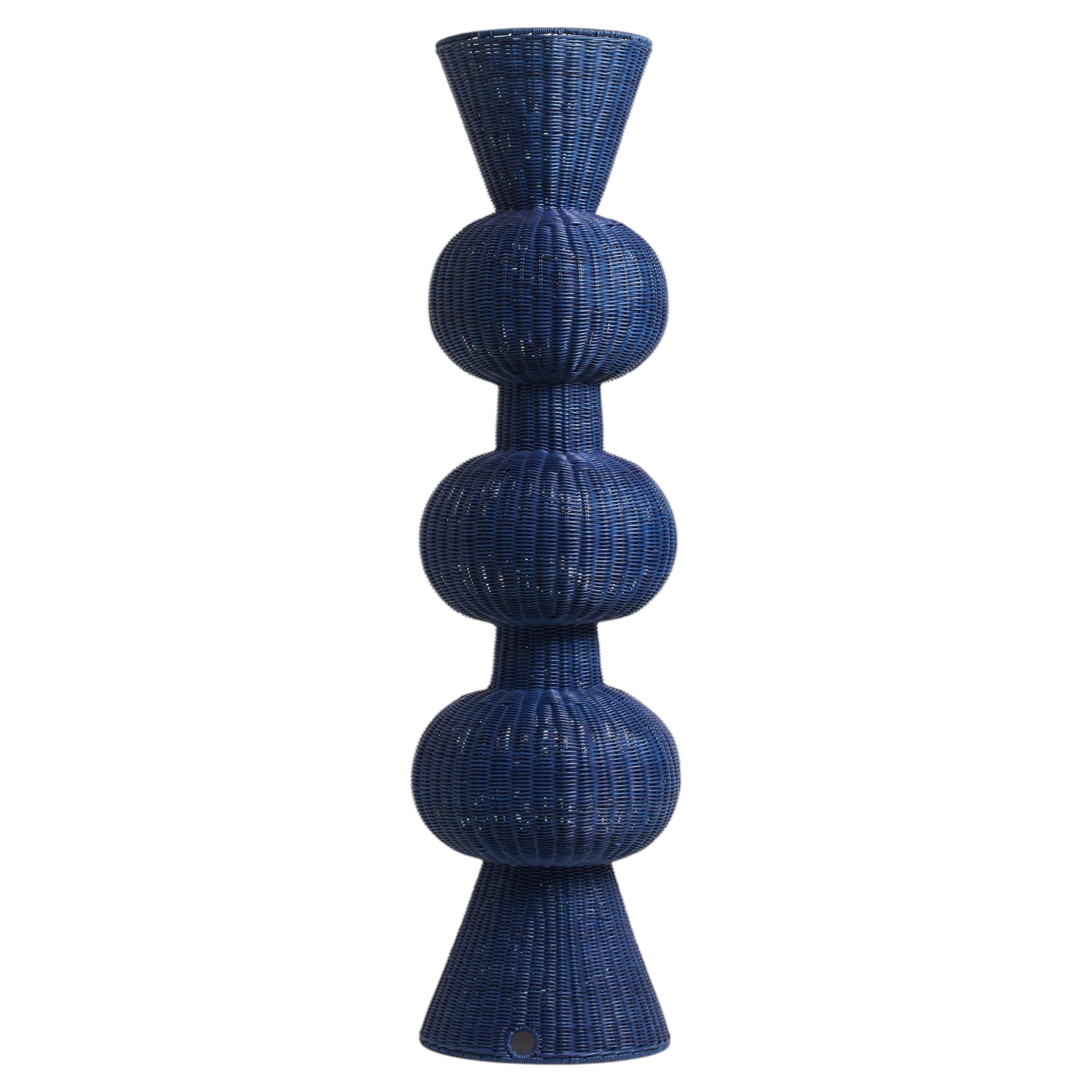 Cronos Natural Rattan Standing Lamp by Heaps & Woods