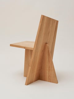 Crooked Asymmetrical Dining Chair in Massive Oak with Oil Wax Finish