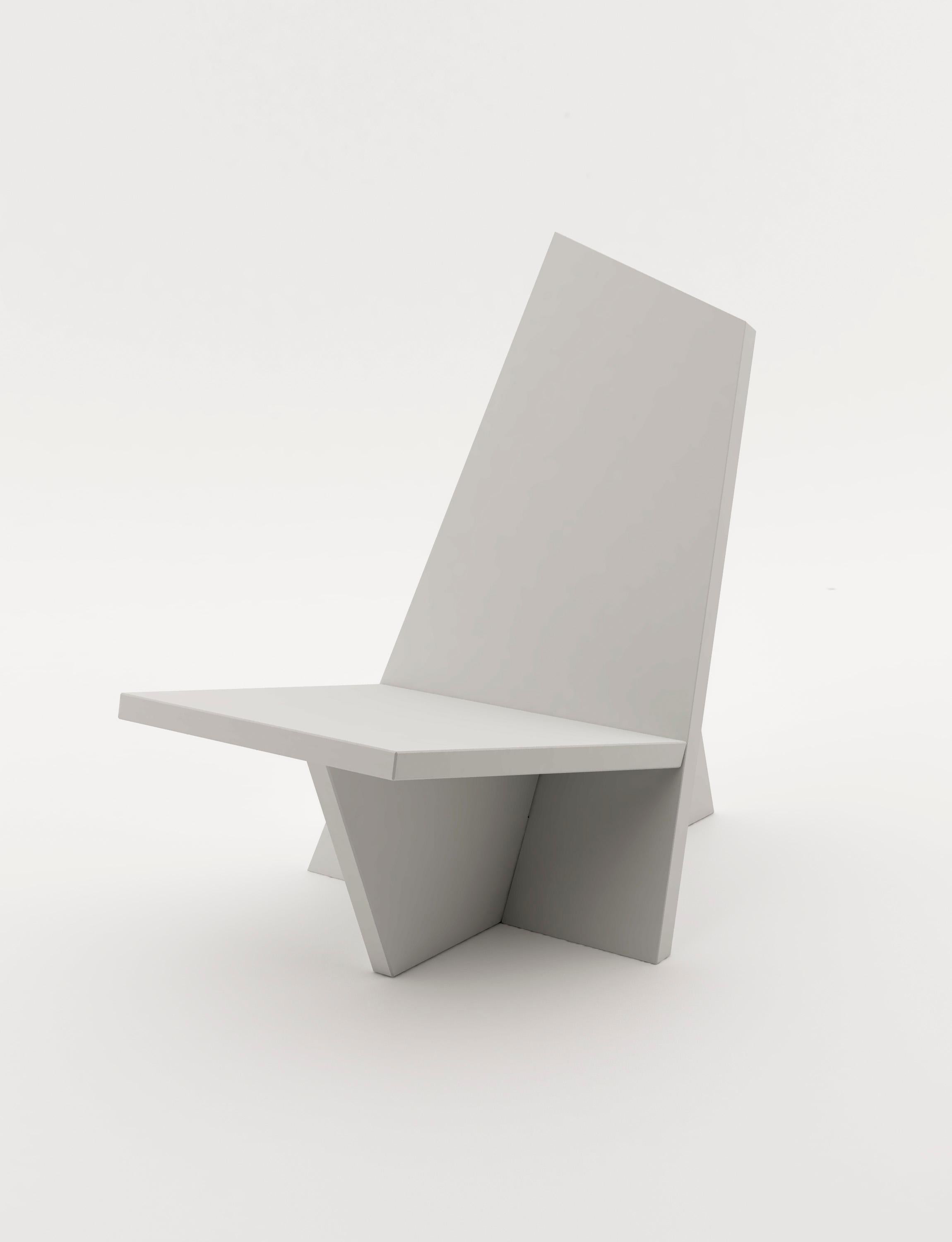 Modern Crooked Contemporary Lounge Chair in Wood For Sale