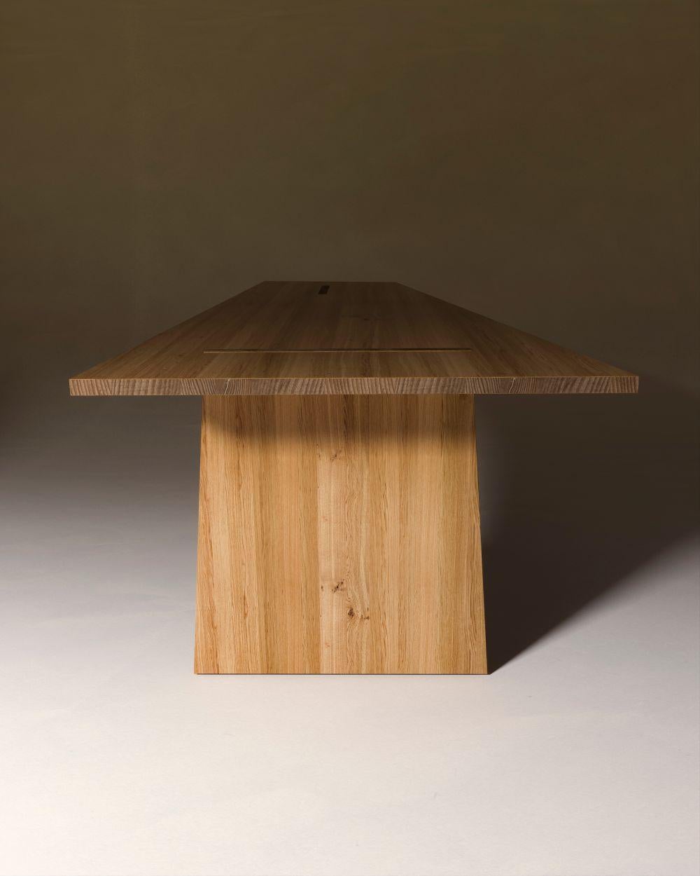 Oak Crooked Dining Table by Nazara Lazaro For Sale
