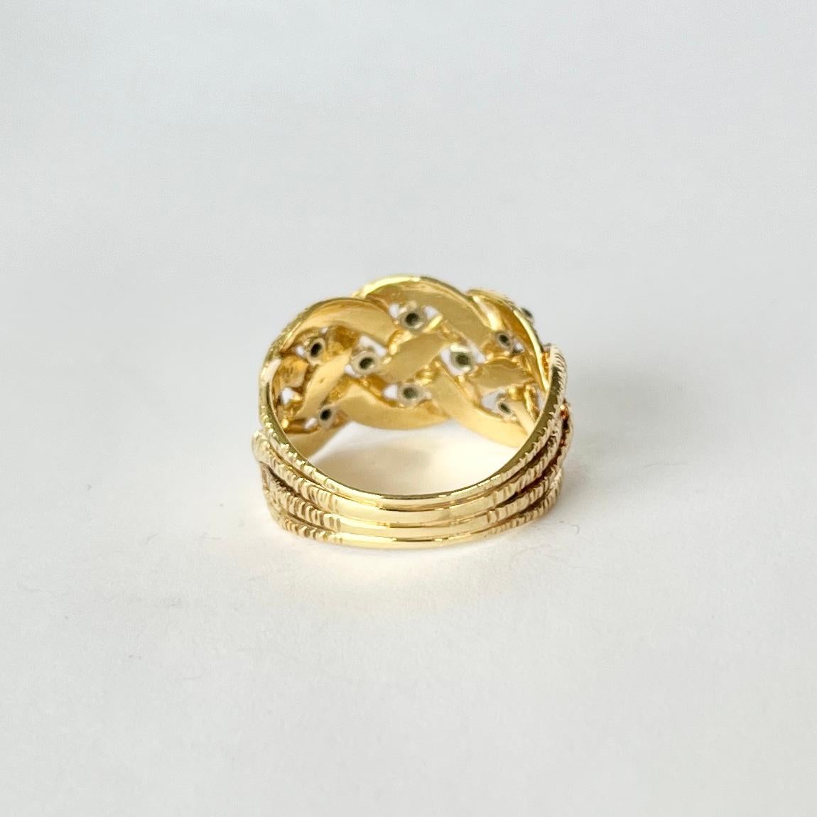 Diamant-Ring aus 18 Karat Gold von Crop & Farr im Zustand „Gut“ im Angebot in Chipping Campden, GB