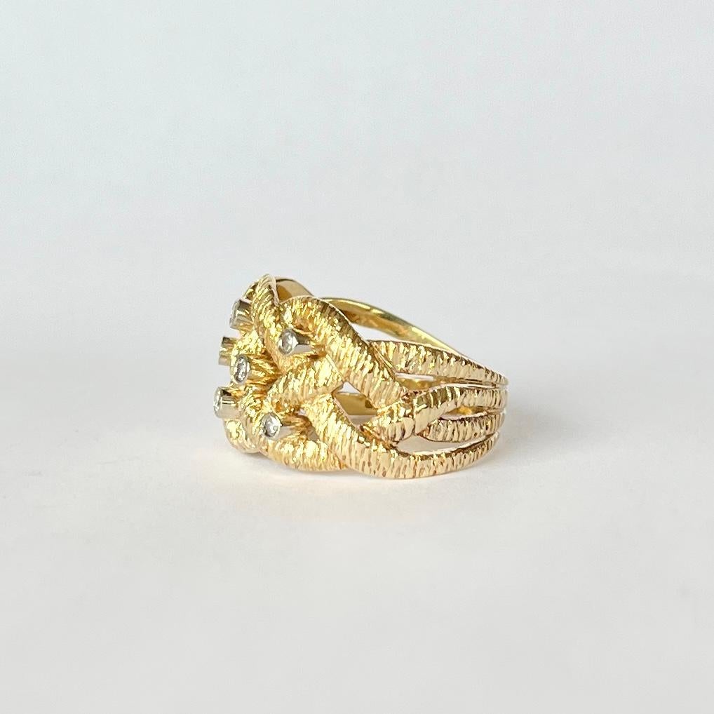 Women's Crop & Farr Diamond and 18 Carat Gold Ring For Sale