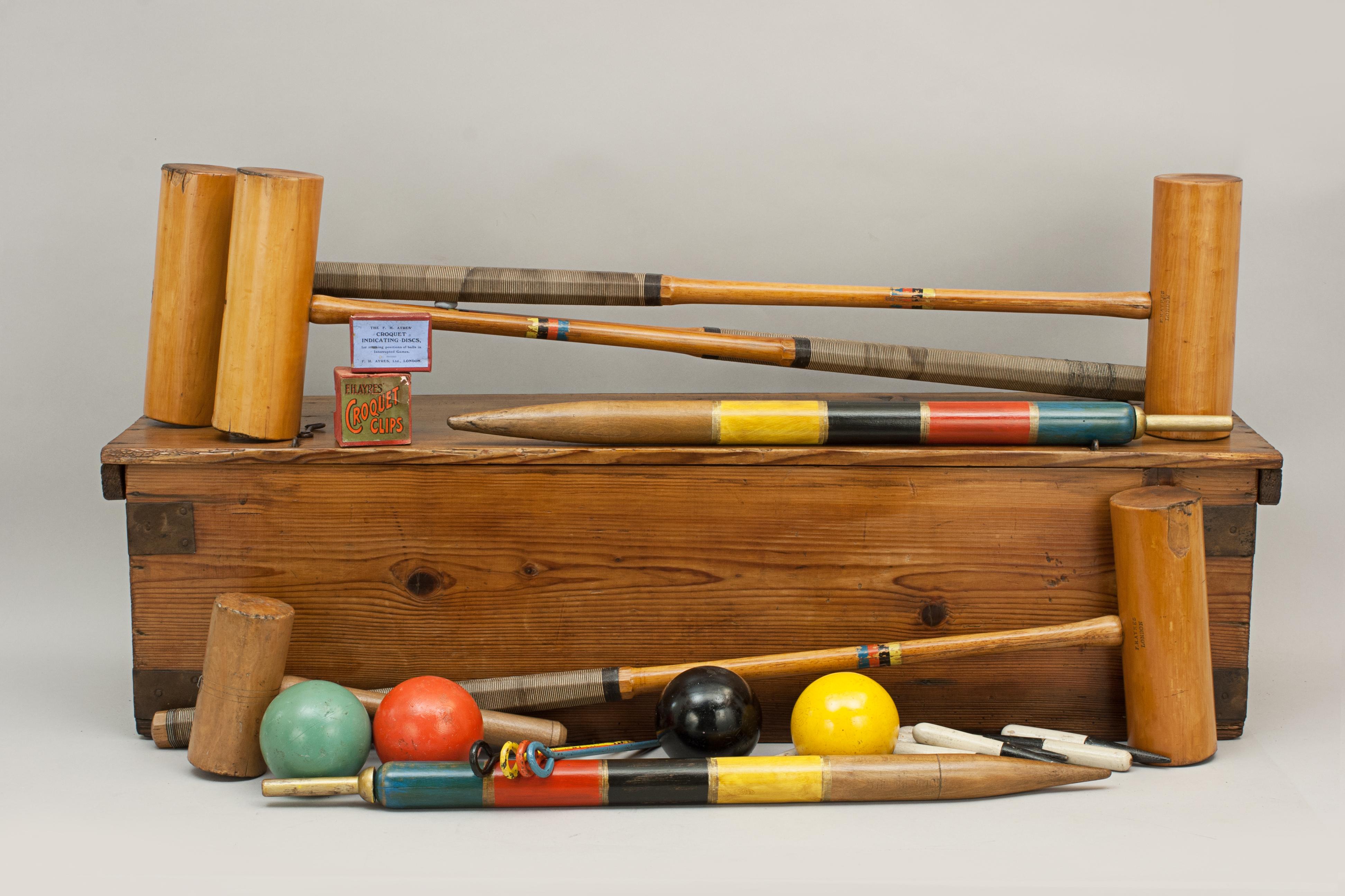 Croquet Set by F.H Ayres In Good Condition In Oxfordshire, GB