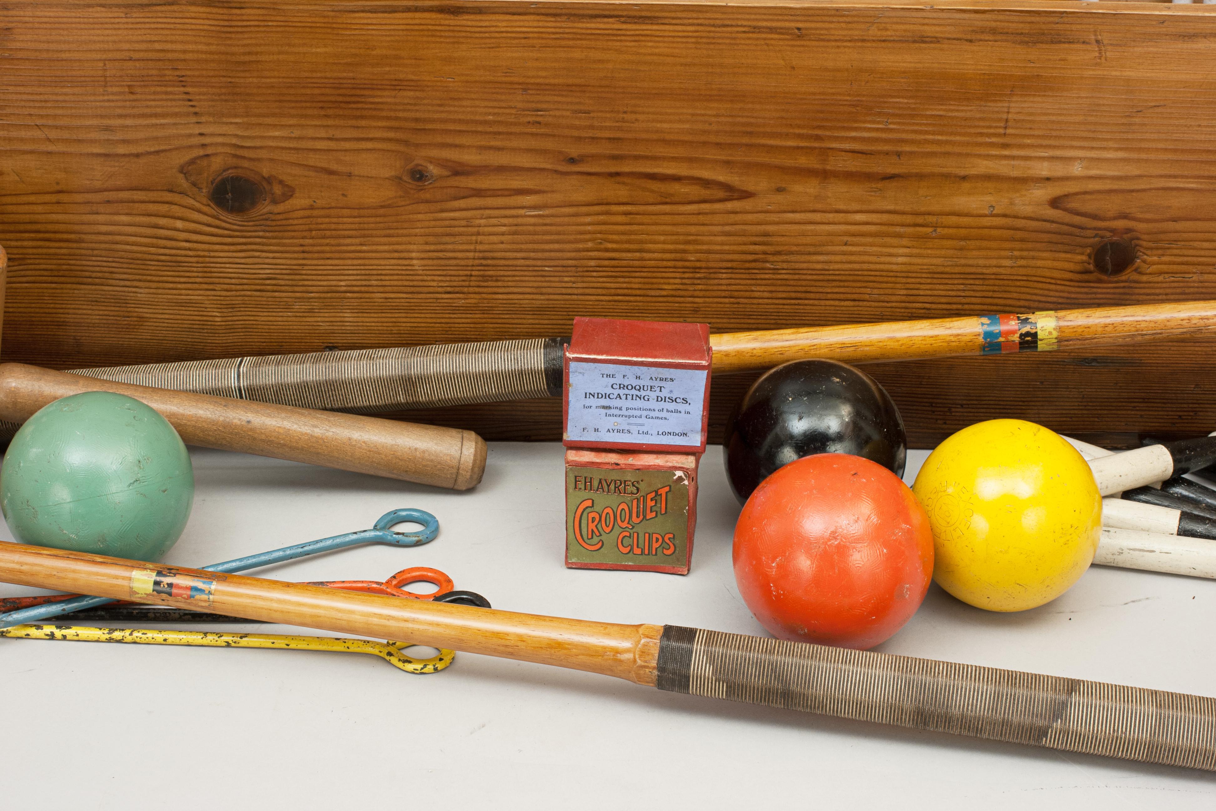 Early 20th Century Croquet Set by F.H Ayres