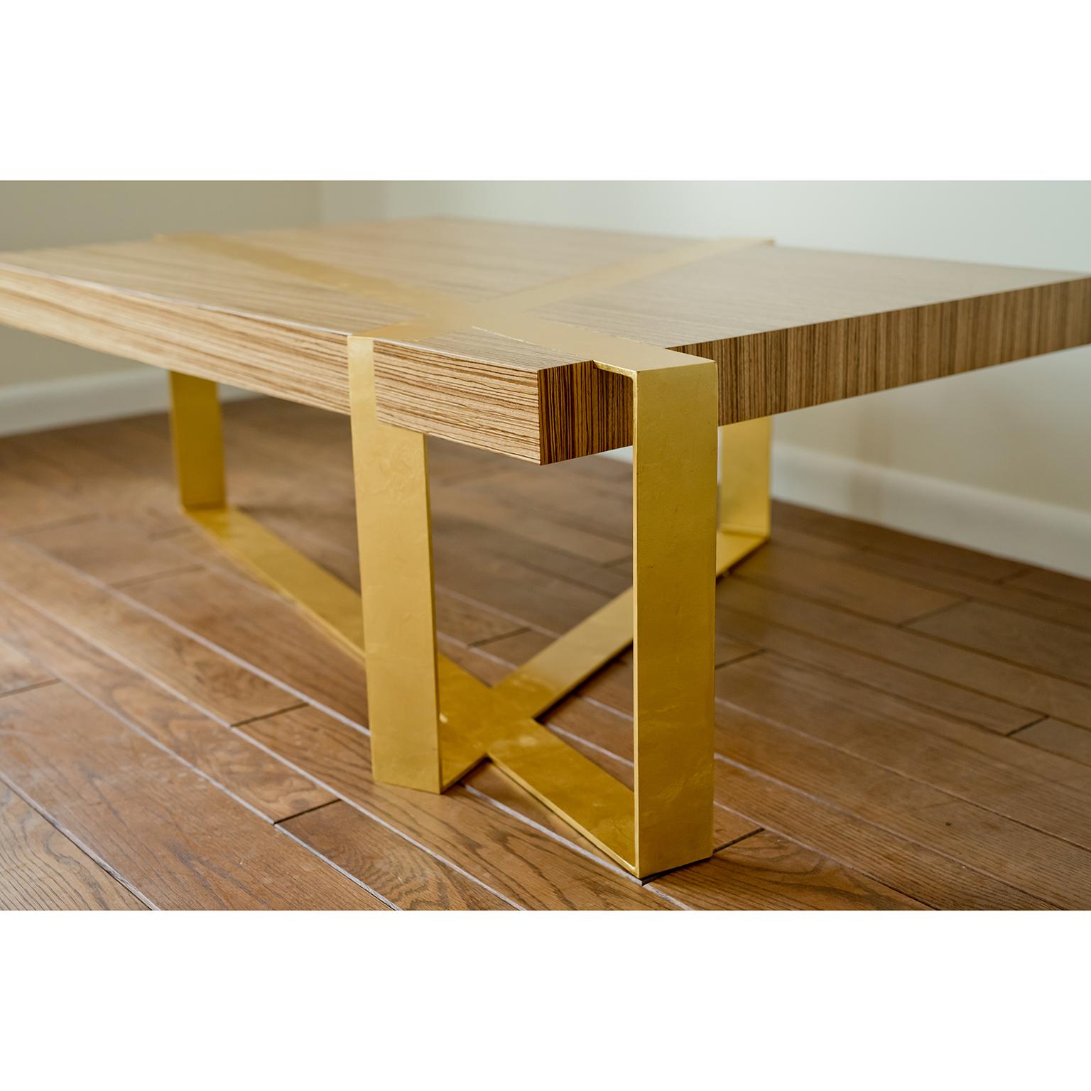 zebra wood coffee table