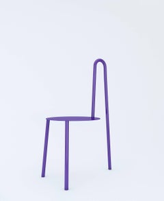 Contemporary Chair by Crosby Studios, Metal with Purple Powder Coating, 2018