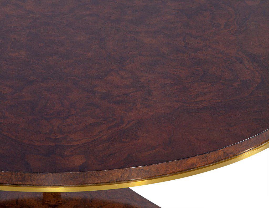 Crosby Table by Aerin Round Burled Wood Cocktail Table In Excellent Condition In North York, ON