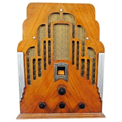 Crosley Art Deco 179 „Dual Four“ Antikes Tombstone '1934' Radio, Crosley