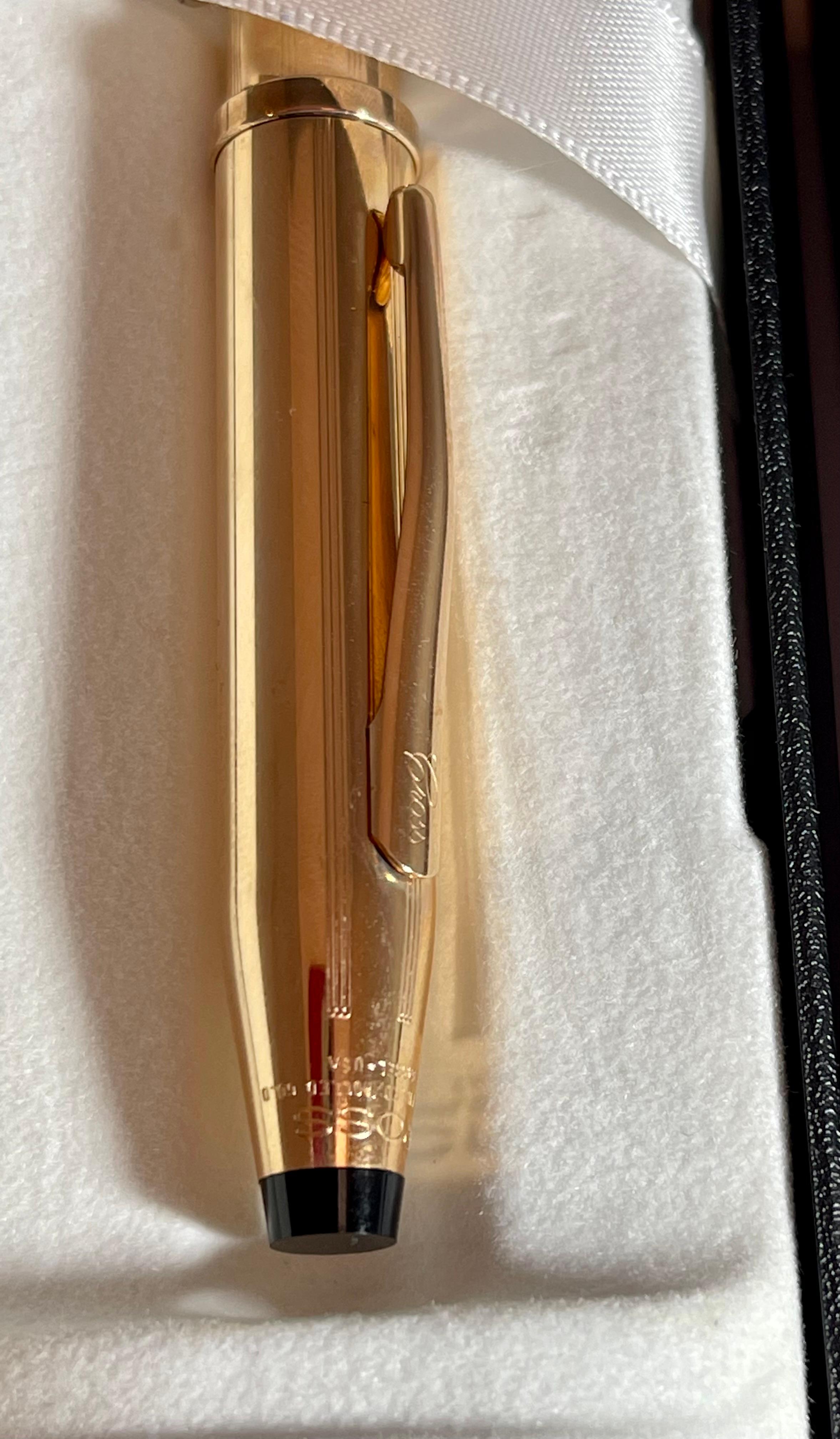 cross gold pen 14k
