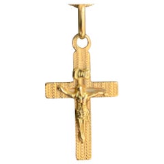 Kreuz 18 Karat Gelbgold-Anhänger