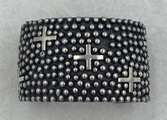 Crosses and Raindrops Sterling Silver Cuff by Ronnie Willie