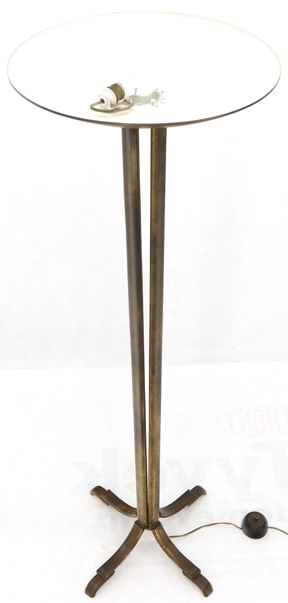 Cross Base 68 Tall Metal Dish Shade Floor Lamp For Sale 1