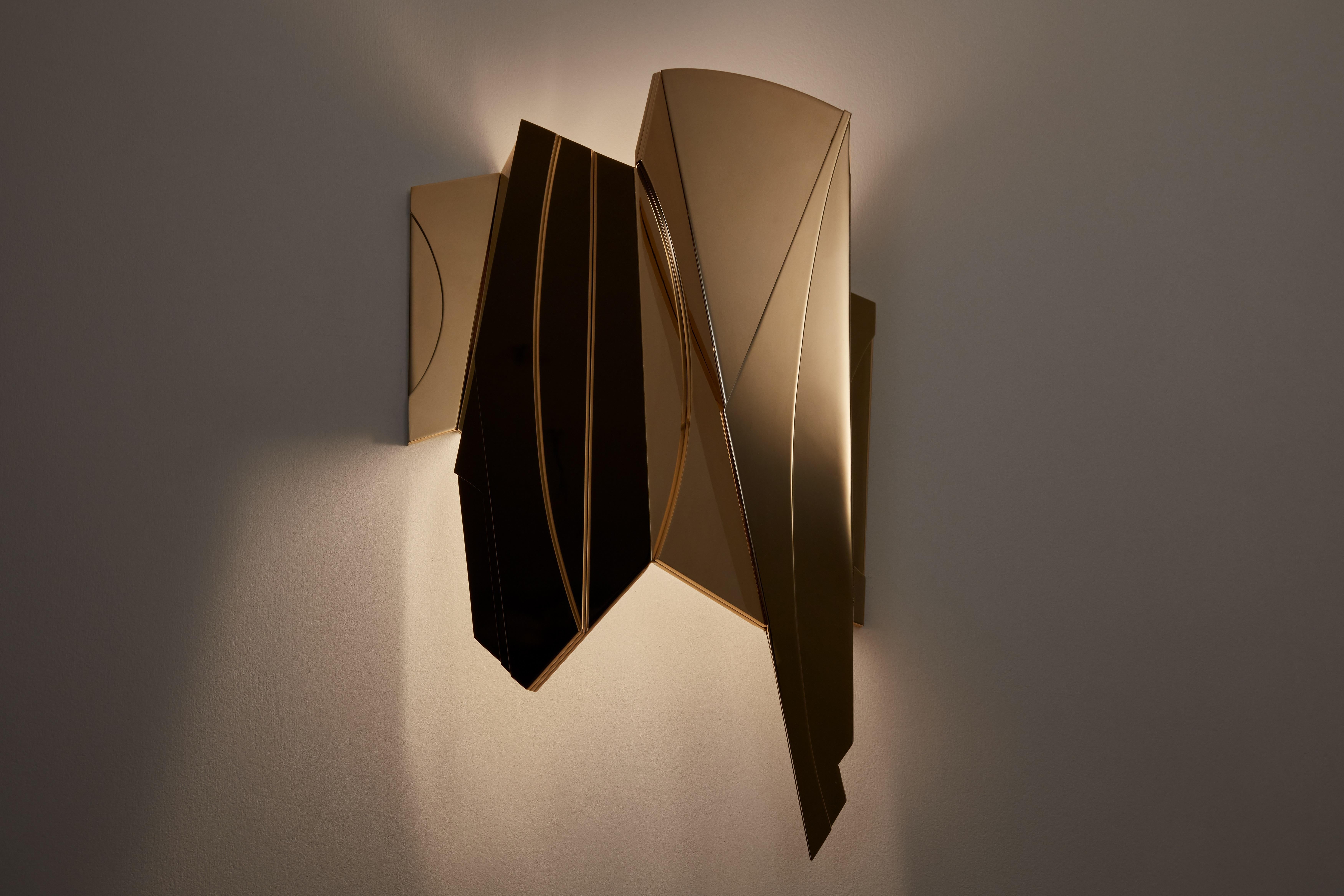 Modern Cross Bitume Wall Lamp by Mydriaz For Sale