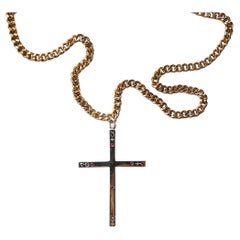 Cross Chain Necklace Ruby Astrology Pluto Mercury Mars Venus J Dauphin