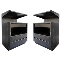 Cross Country Sligh Furniture Keramik-Nachttische, Grand Rapids Chair Co., Paar