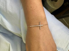 Pulsera de diamantes en cruz Oro amarillo de 18 KT Diamantes VS Certificados Calidad Fina