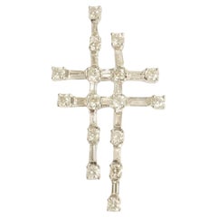 Kreuz-Diamant-Anhänger aus 14k massivem Gold (zertifiziert)