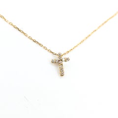 Cross Diamond Pendant in 18k Yellow Gold