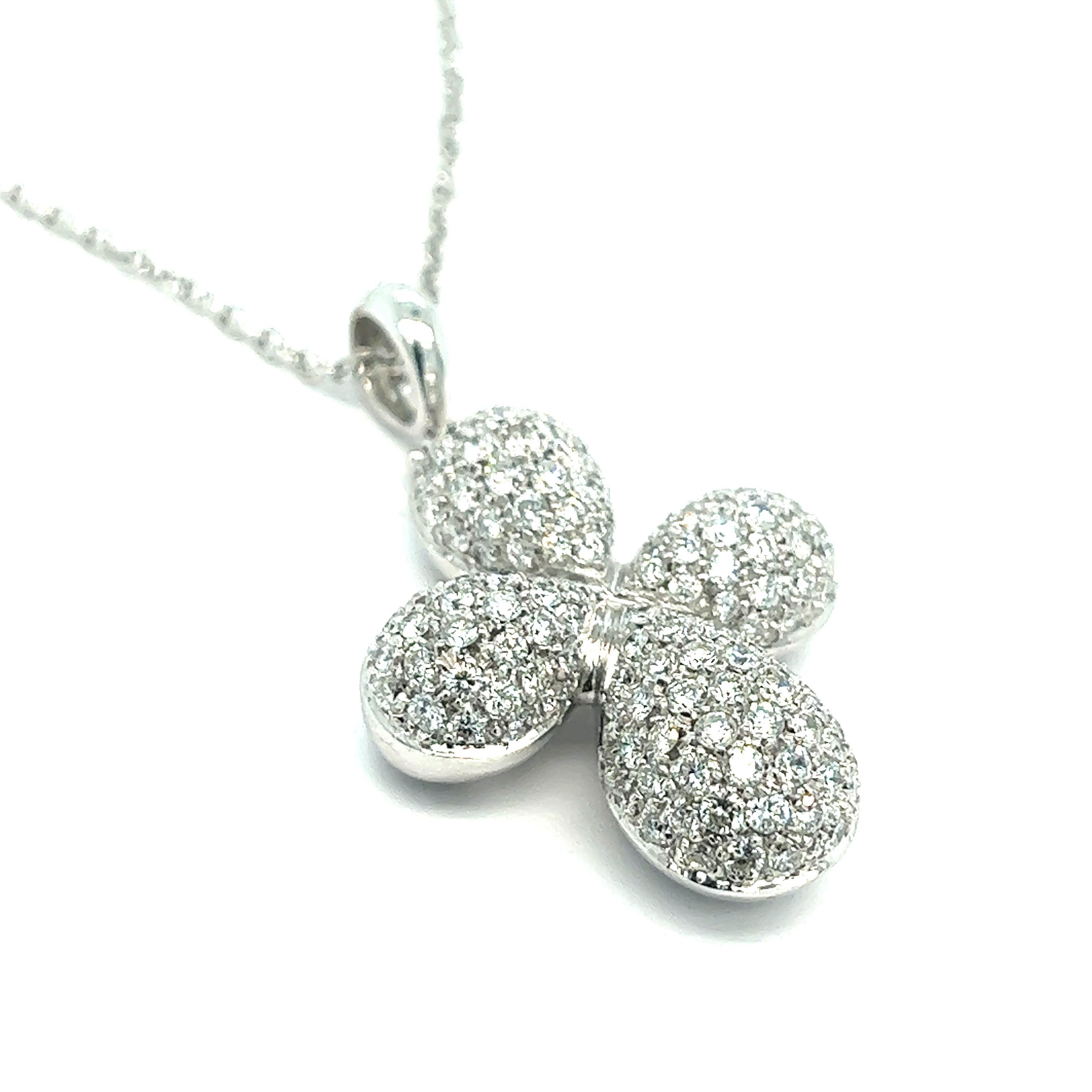 Women's Cross Diamond Pendant Necklace For Sale