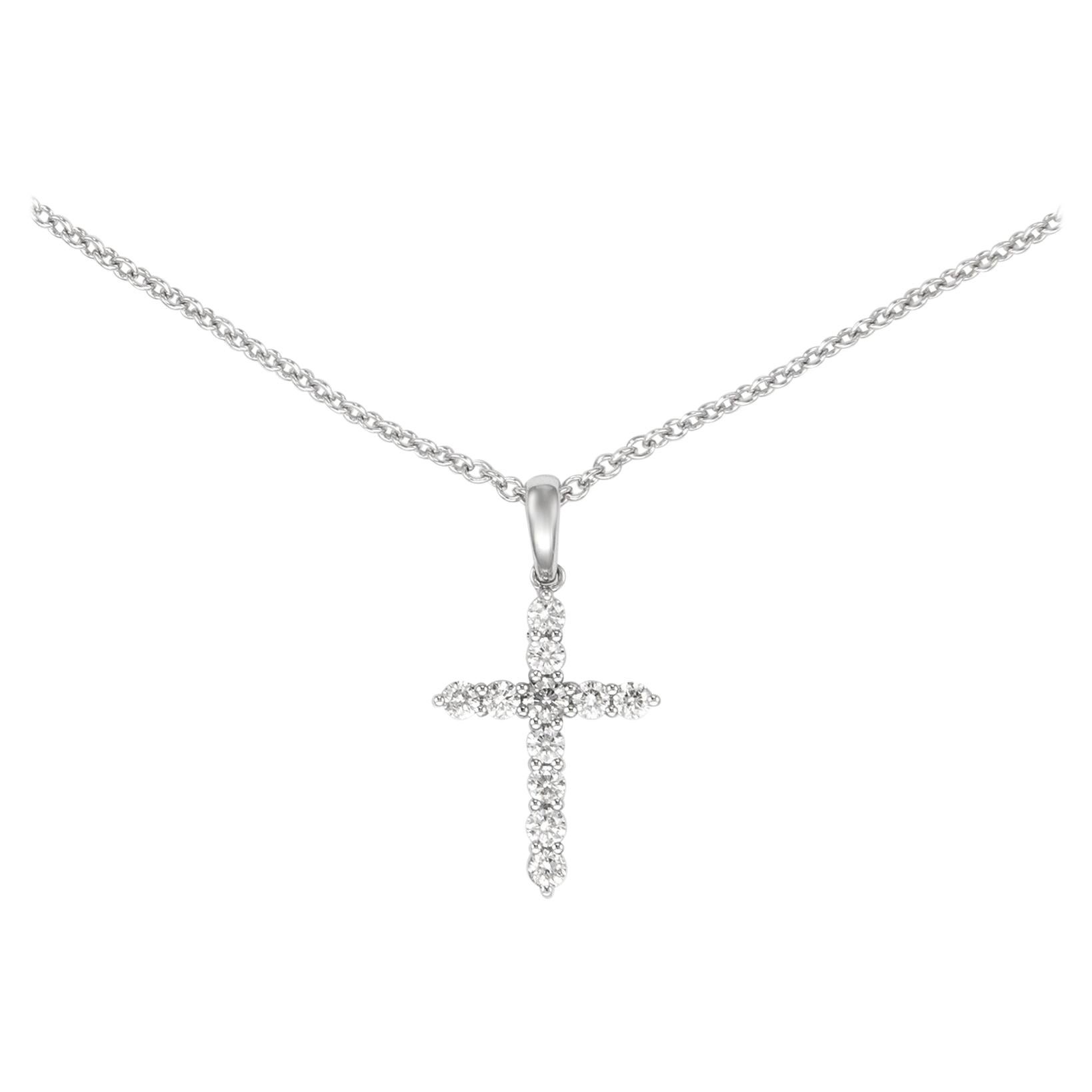 Diamond Horizontal Pendant Gold Necklace For Sale at 1stDibs