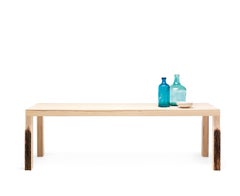 Table de salle à manger à motif croix délavée naturelle par Mogg