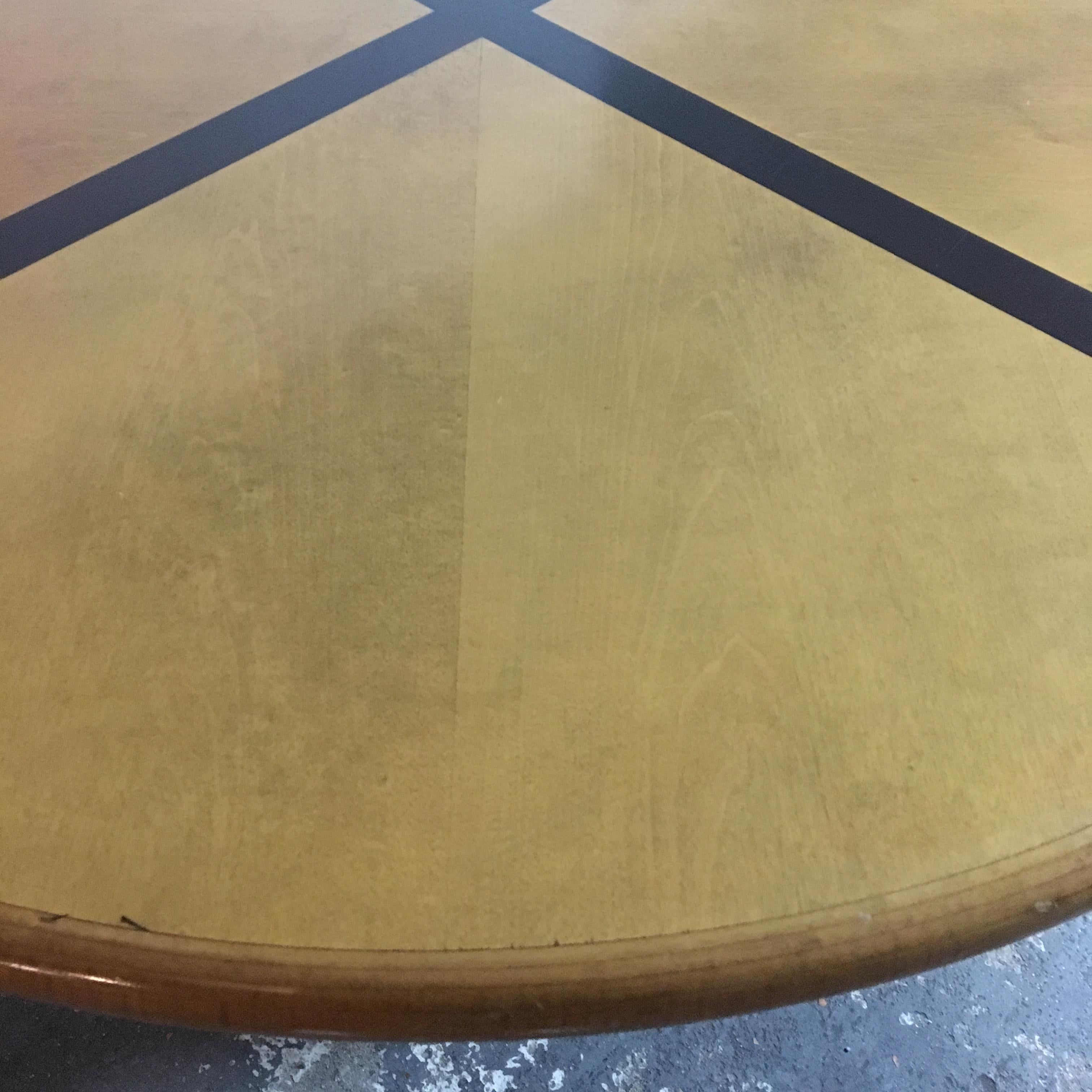 Cross French Vintage Round Dining Table, 1970s For Sale 6