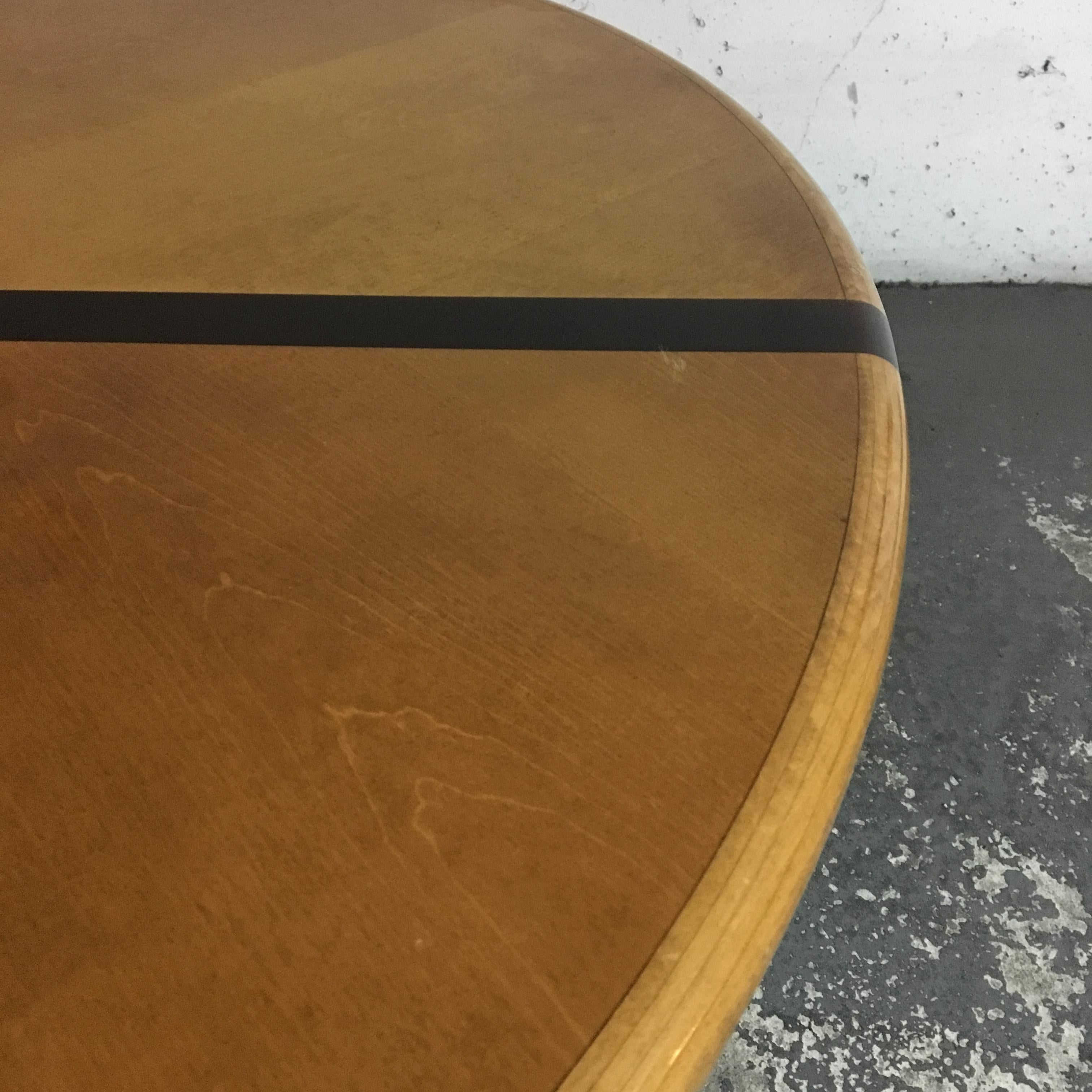 Mid-Century Modern Cross French Vintage Round Dining Table, 1970s For Sale