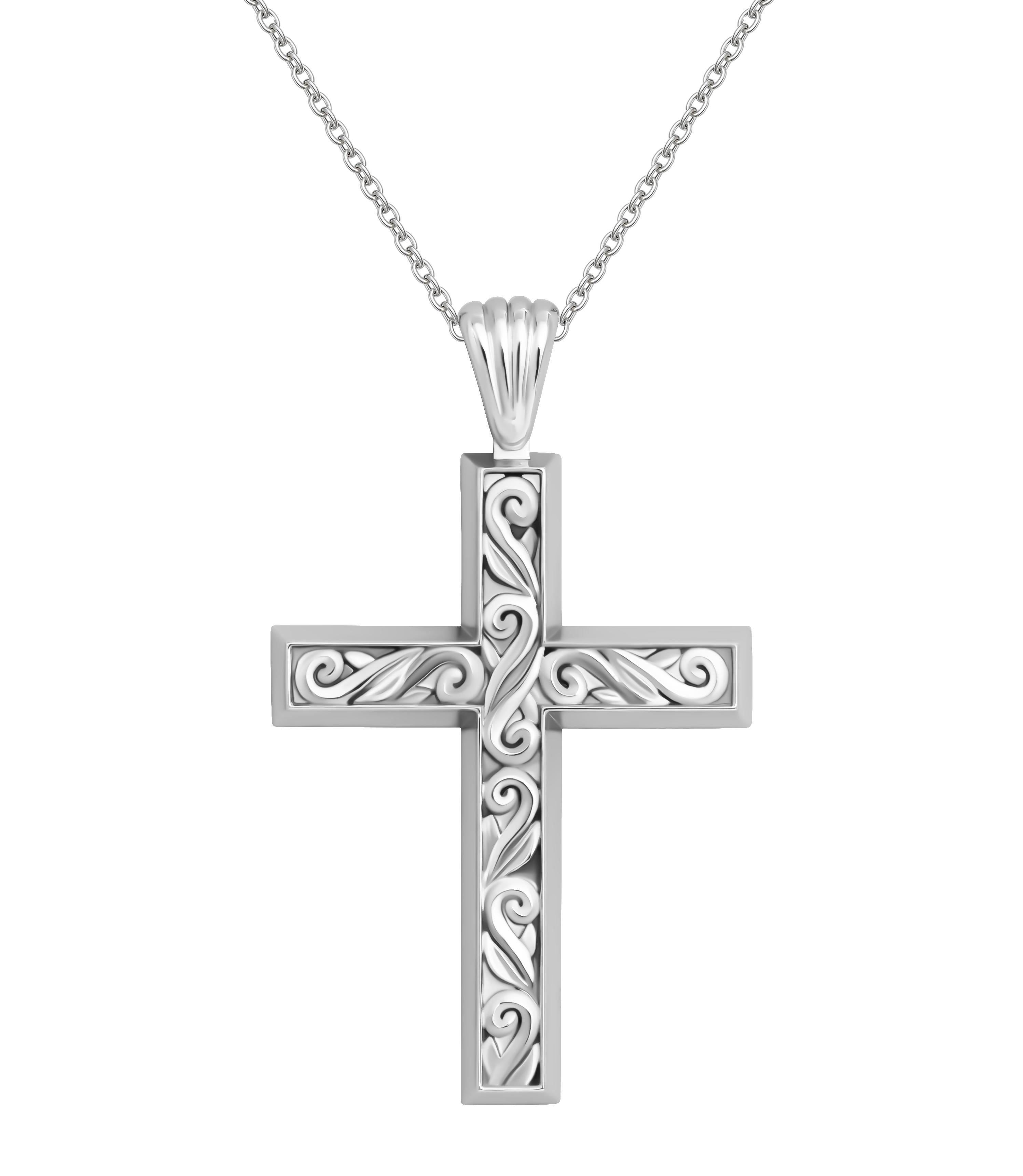 Croce in oro bianco 14K
