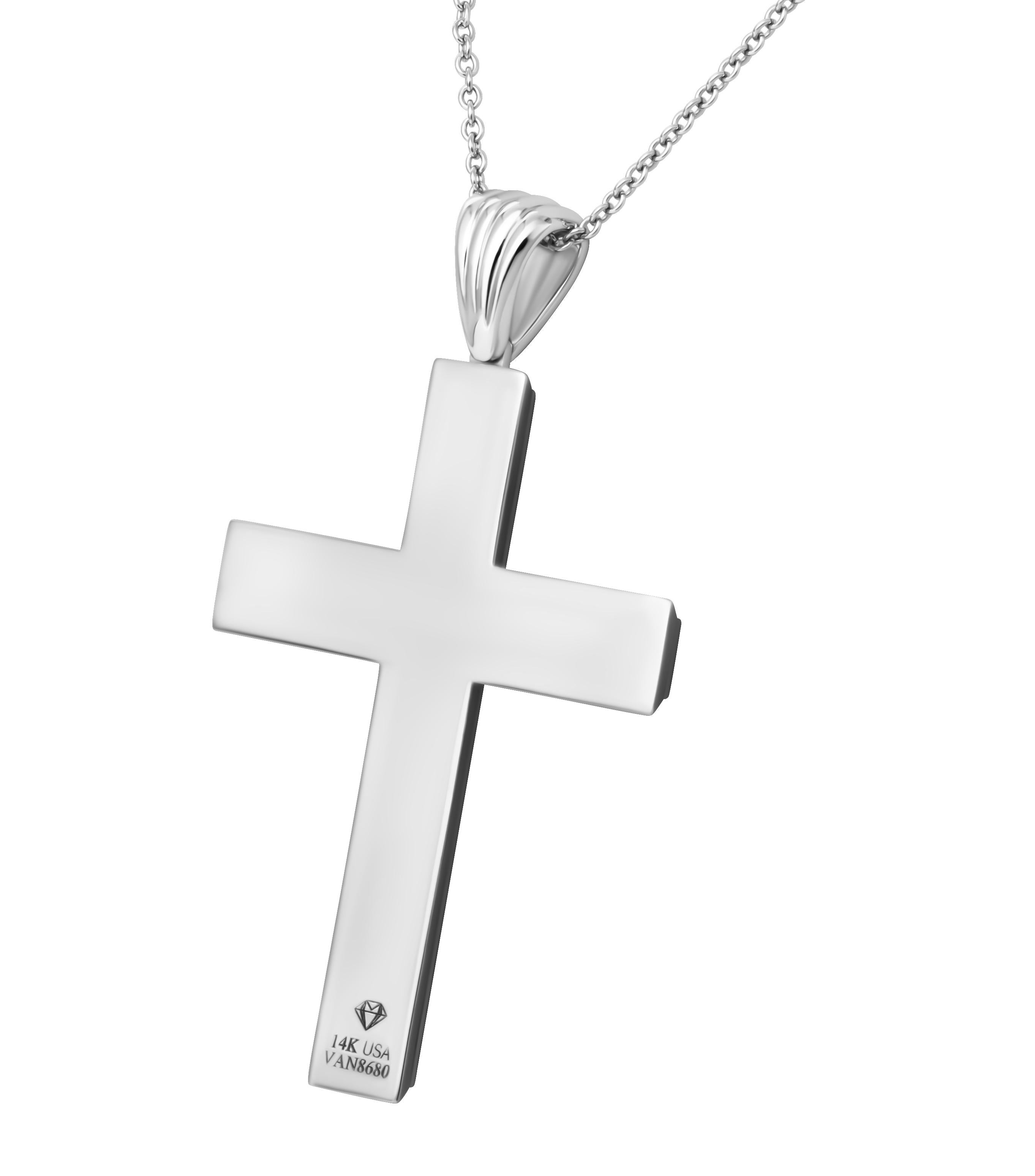Moderno Croce in oro bianco 14K in vendita