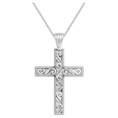 Cross in 14K White Gold