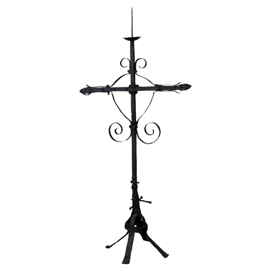 Cross In Battered Iron, 18th Century For Sale