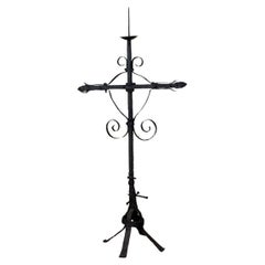 Antique Cross In Battered Iron, 18th Century
