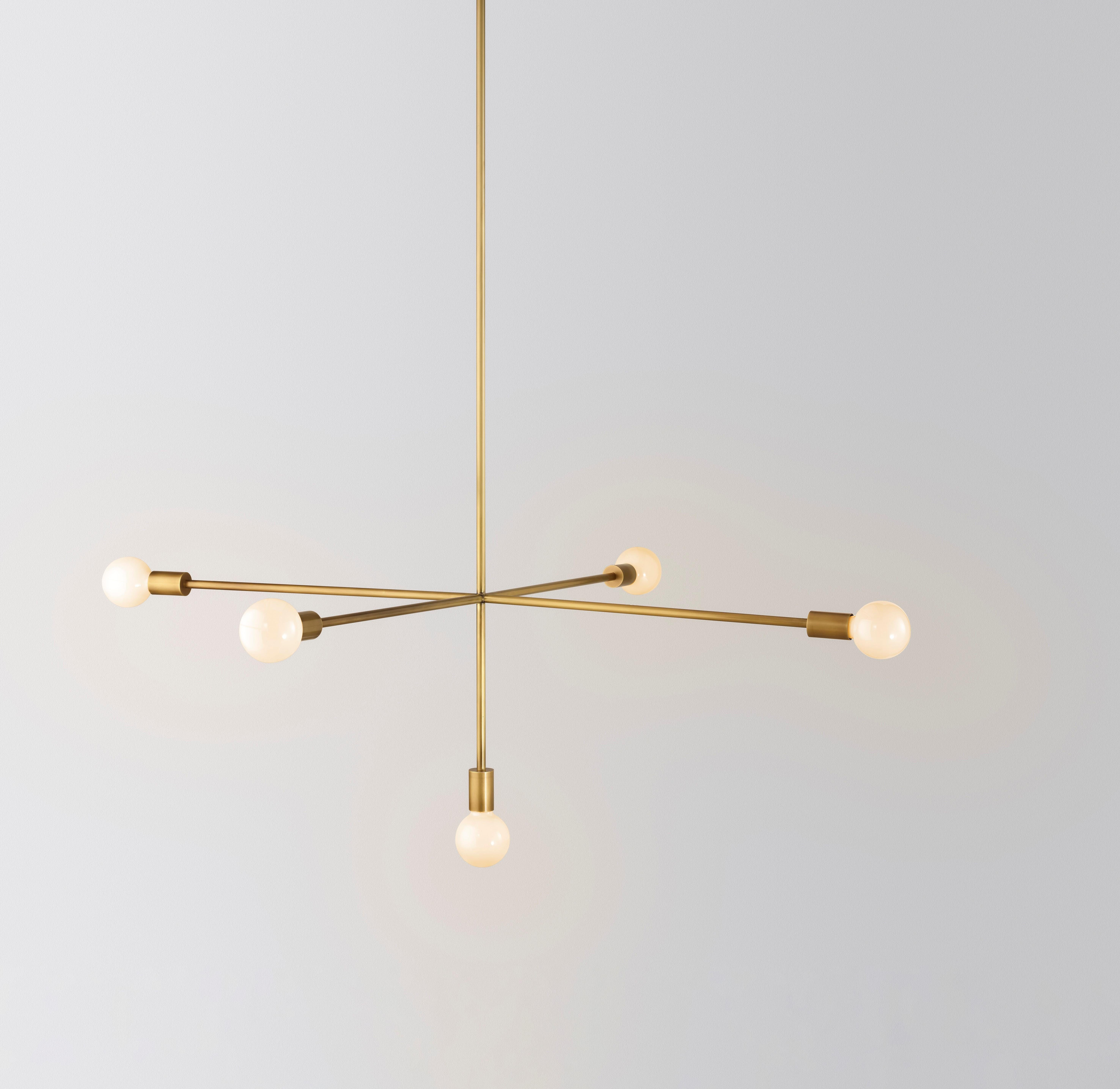 Cross kick low by Volker Haug.
Dimensions: W 133 x D 133 x H 92.
Materials: Brass.

Lamp: Opal G95 LED (E26/E27 110 - 240V)
Suspension: (as specified, minimum 620 mm)
12V version available (110V - 240V driver)

Volker Haug Studio is an