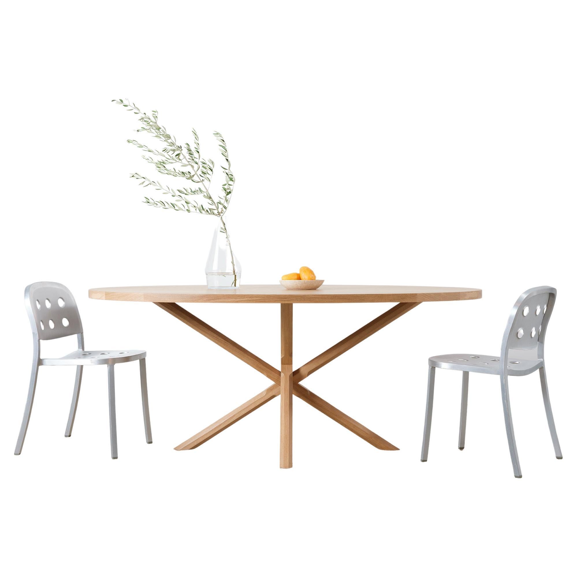 Bond Oval Table - Solid oak dining table by Lynnea Jean, In-stock For Sale